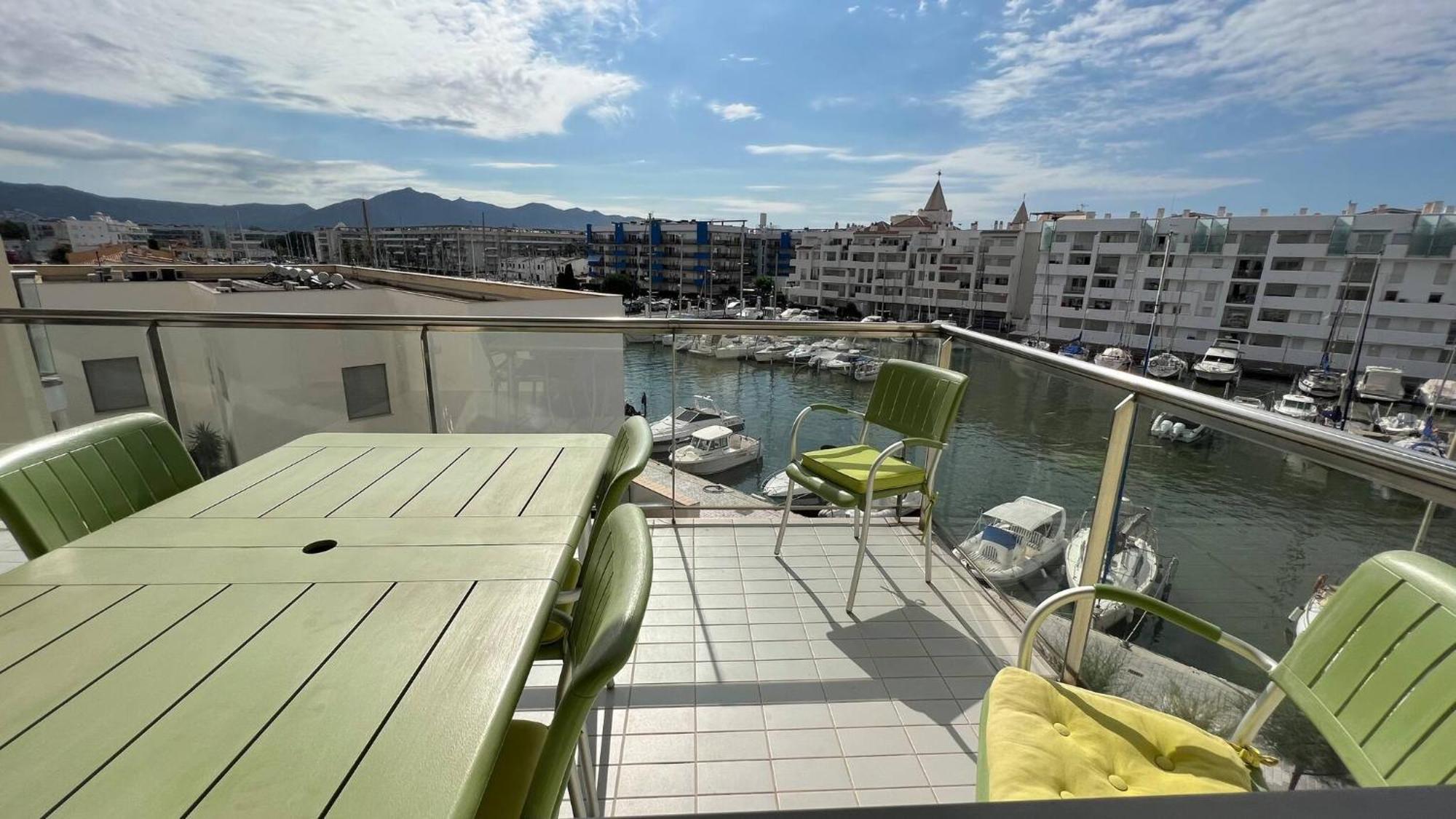 Precioso Piso Con Vista Al Canal Y Piscina En Roses Av-69 Exterior foto