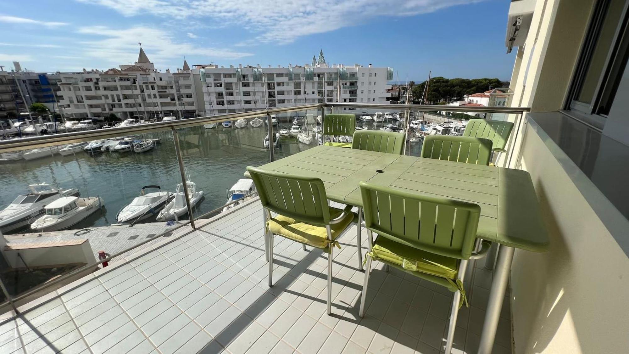 Precioso Piso Con Vista Al Canal Y Piscina En Roses Av-69 Exterior foto